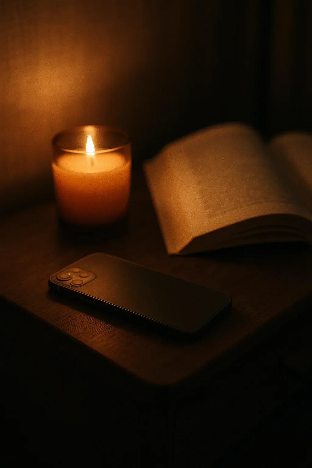 Winding down at a digital sunset, phone set aside for the evening