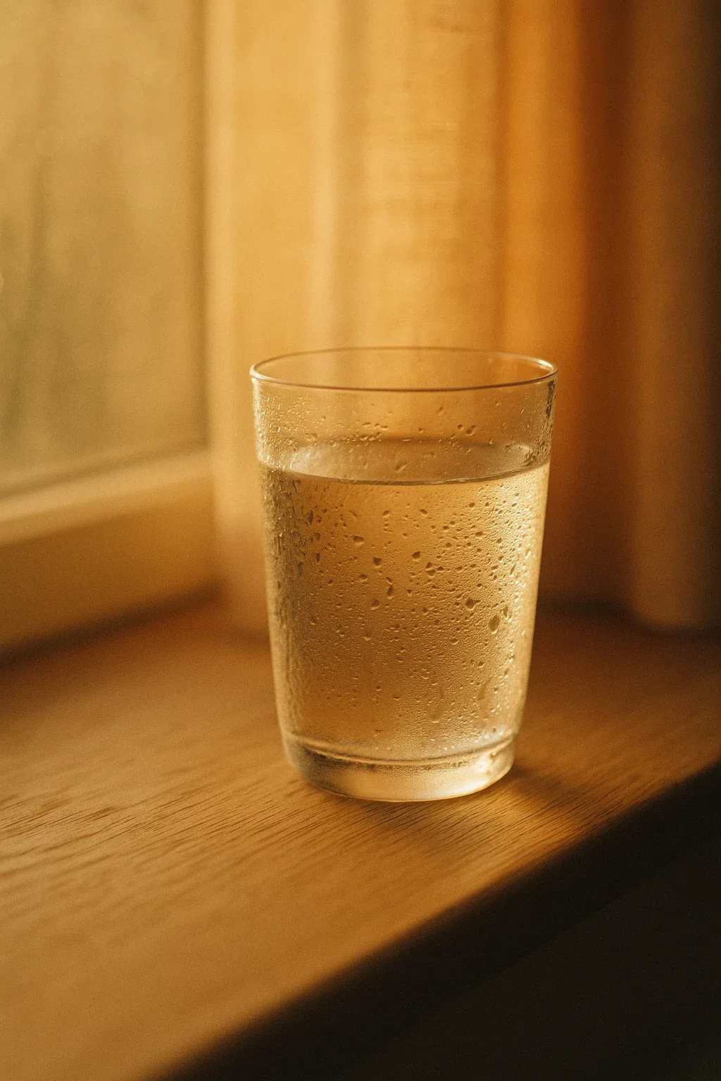 Reaching for a glass of water during a daily hydration challenge